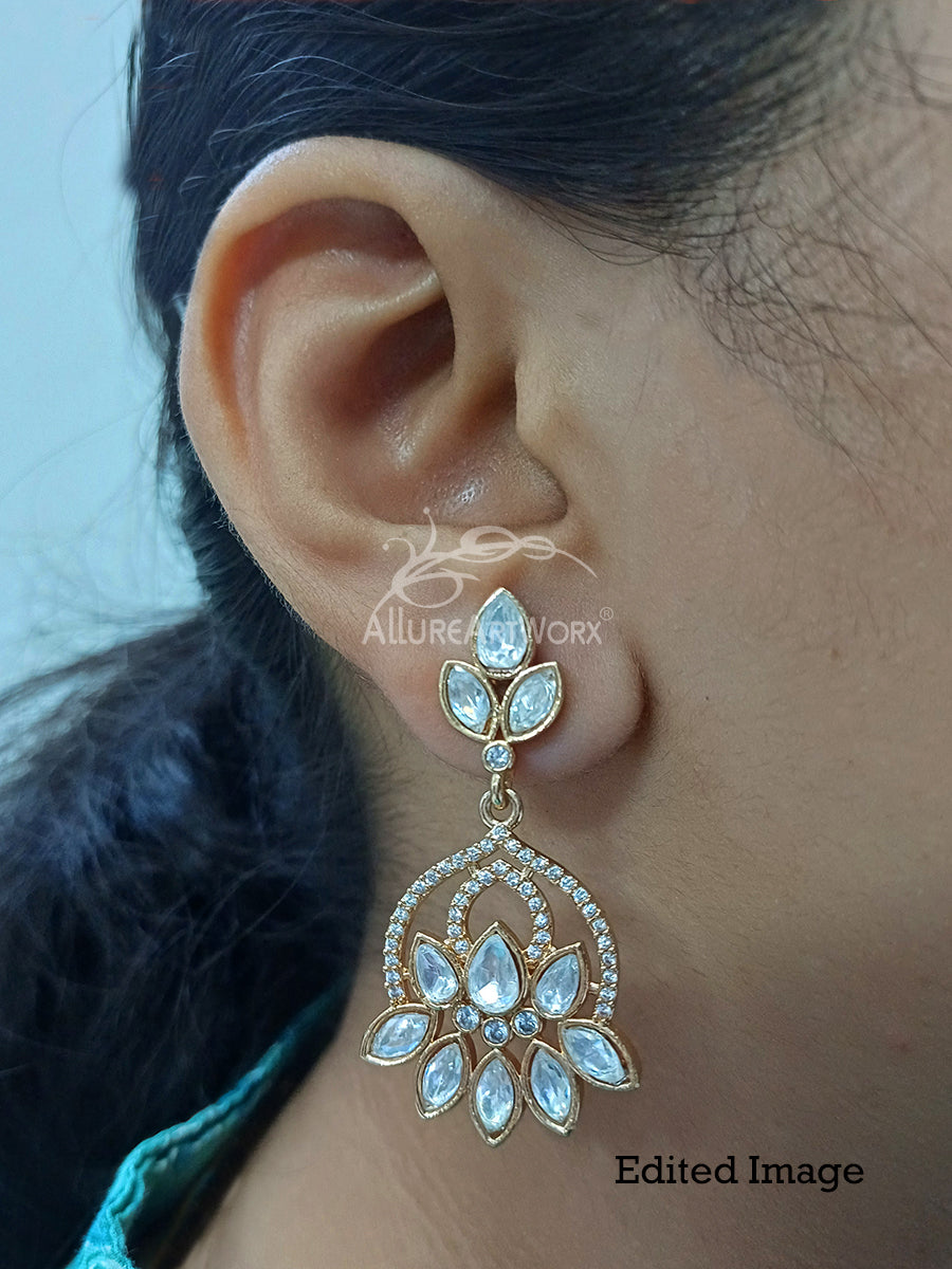 Lotus Earrings(Light Rosegold)